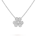 [BIJOUX]CLOVER DIAMOND NECKLACE SILVER