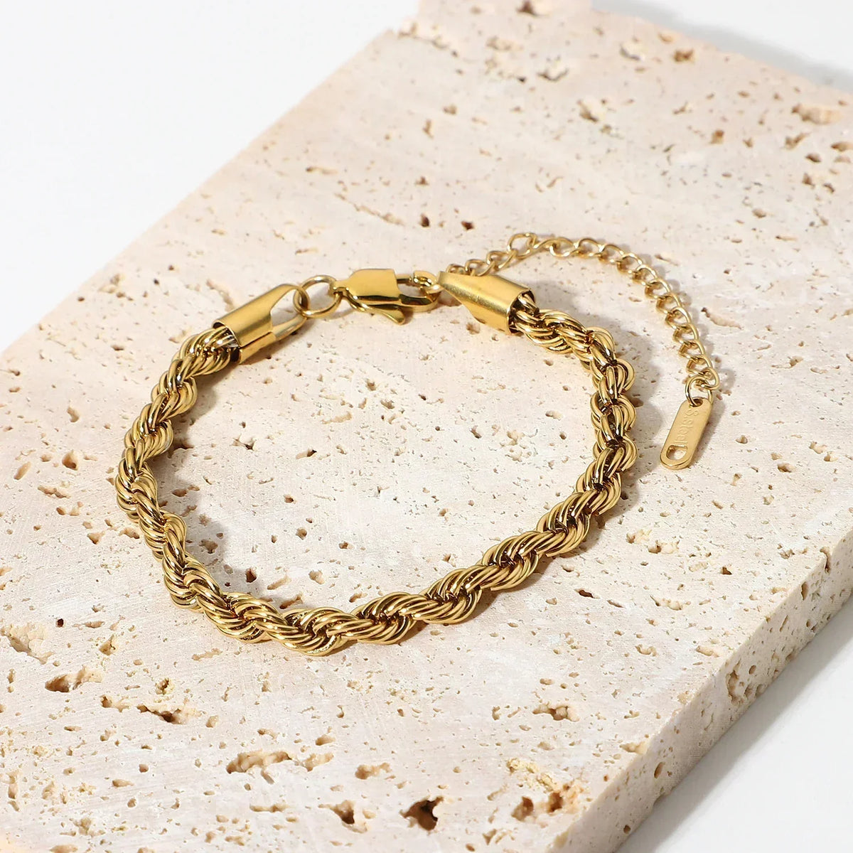 [Topon]Clara Rope Chain Gold Bracelet