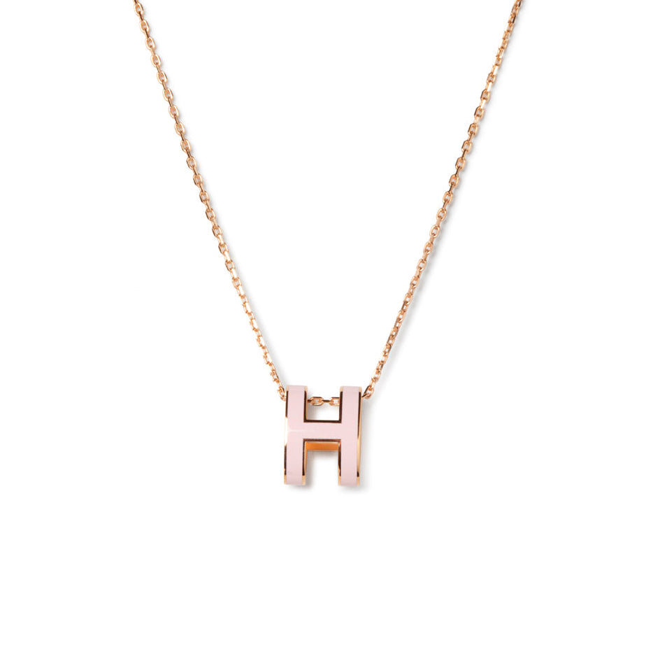 [BIJOUX]POP H PEDANT PINK GOLD
