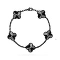 [Topon]CLOVER 5 MOTIF BLACK BRACELET