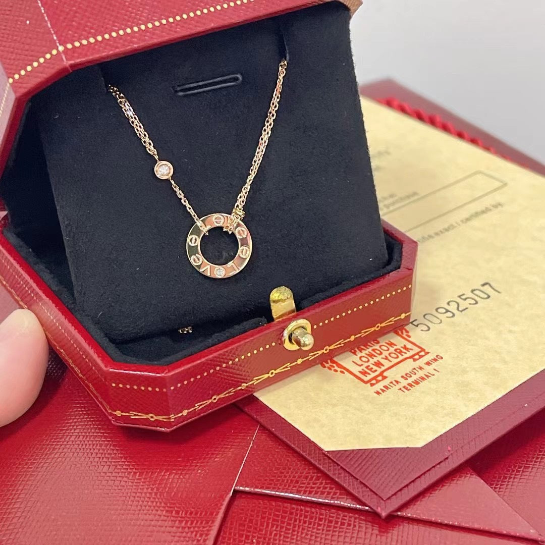 [BIJOUX] COLLIER LOVE 16MM 2 DIAMANTS