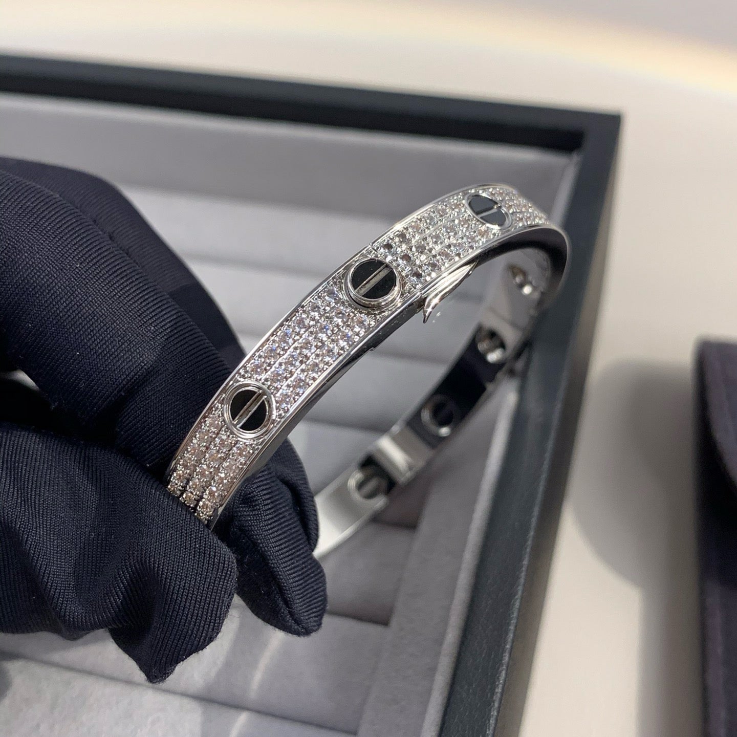 [BIJOUX]ラブブレスレット 6.1MM ダイヤモンドパヴェセラミック