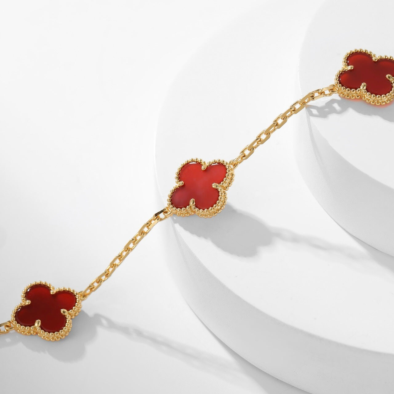 [BIJOUX] COLLIER TRÈFLE 10 MOTIFS CORNALINE