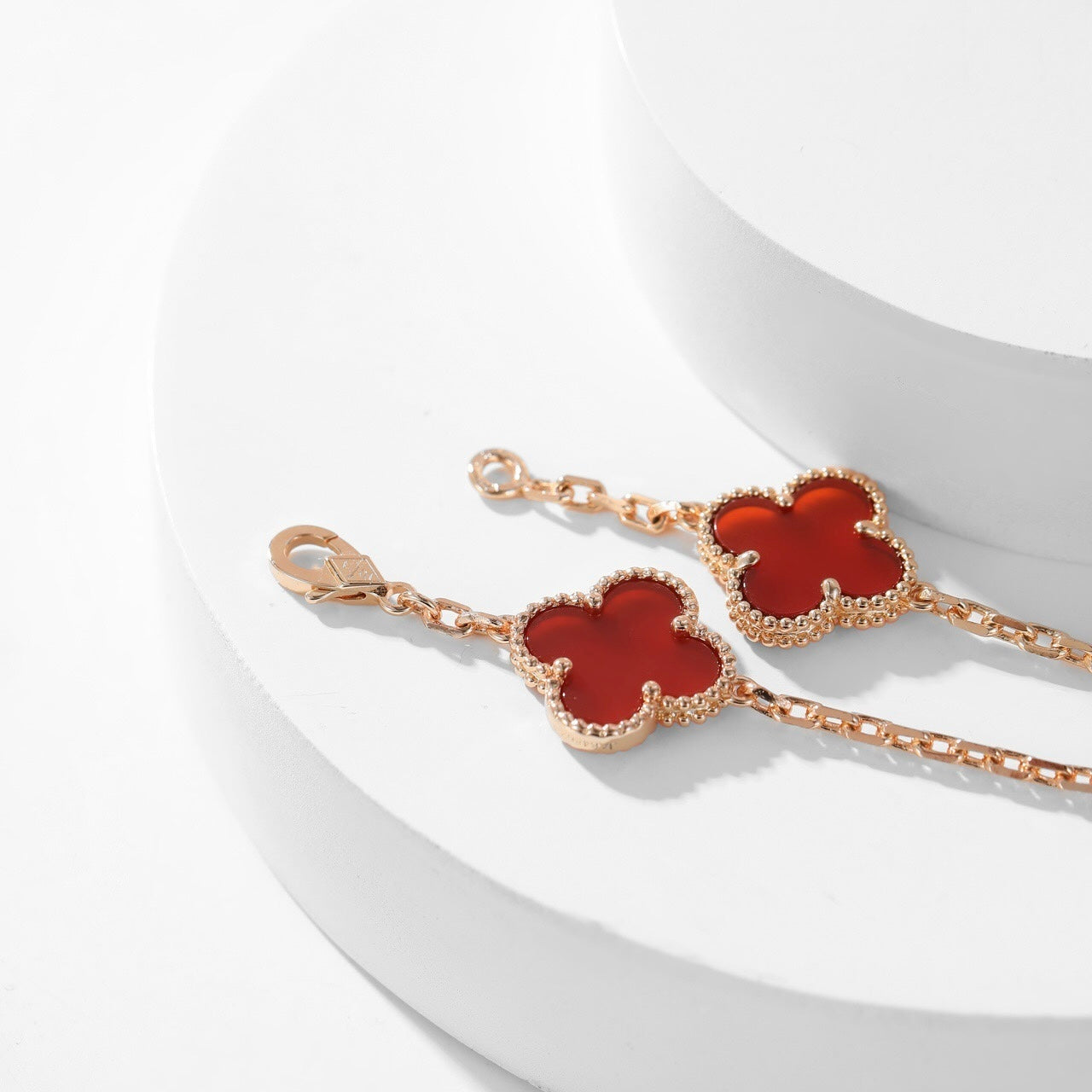 [BIJOUX] COLLIER TRÈFLE 10 MOTIFS CORNALINE