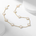 [Topon]CLOVER 10 MOTIFS WHITE MOTHER OF PEARL NECKLACE