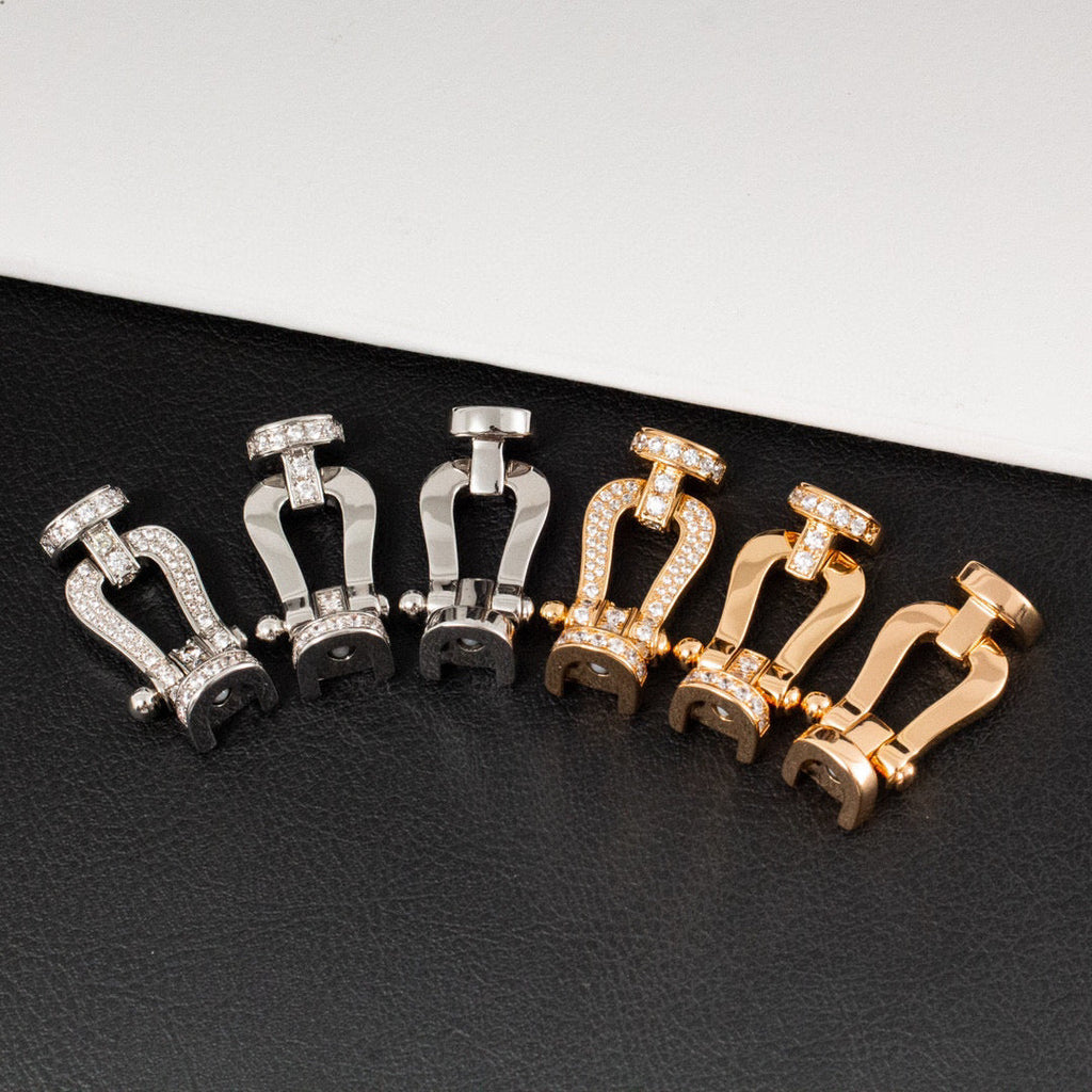 [BIJOUX]BRACELET FORCE GRAND FER À CHEVAL EN ARGENT COMPLET DIAMANT