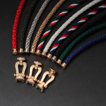 [BIJOUX]FORCE ラージホースシュー ダイヤモンドなしブレスレット ローズゴールド