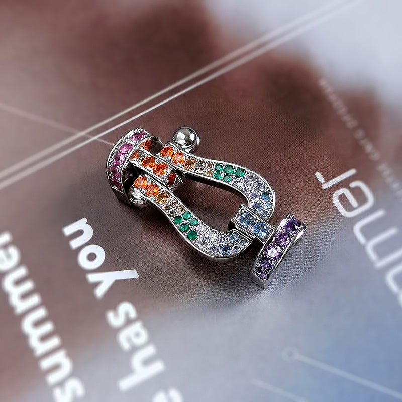 [BIJOUX]BRACELET FORCE GRAND FER À CHEVAL COULEUR DIAMANT OR ROSEBIJOUX