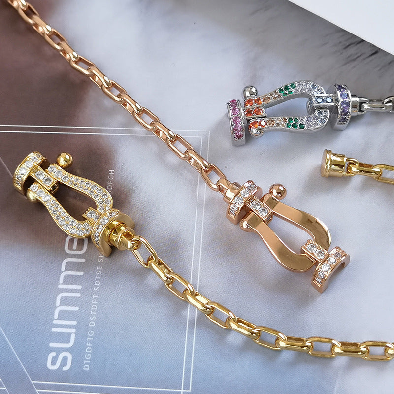 [BIJOUX]FORCE ラージホースシュークラスプメタルブレスレット