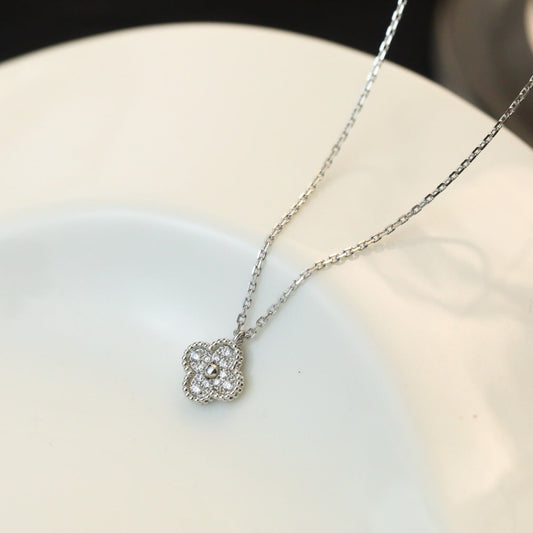 [BIJOUX]CLOVER MINI 9.5MM PENDANT DIAMOND NECKLACE