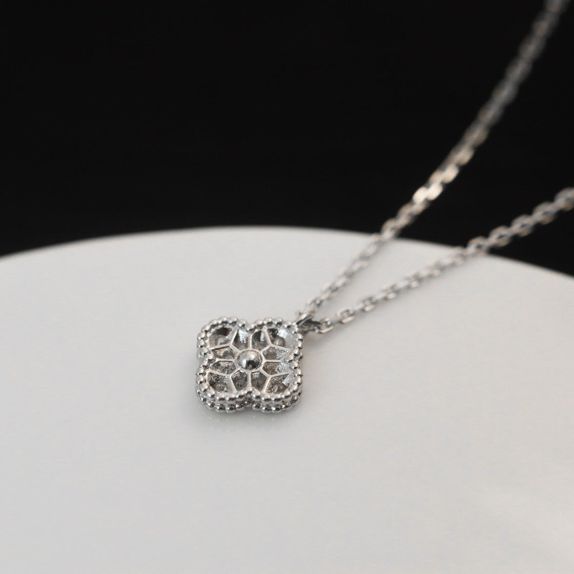 [BIJOUX]CLOVER MINI 9.5MM PENDANT DIAMOND NECKLACE