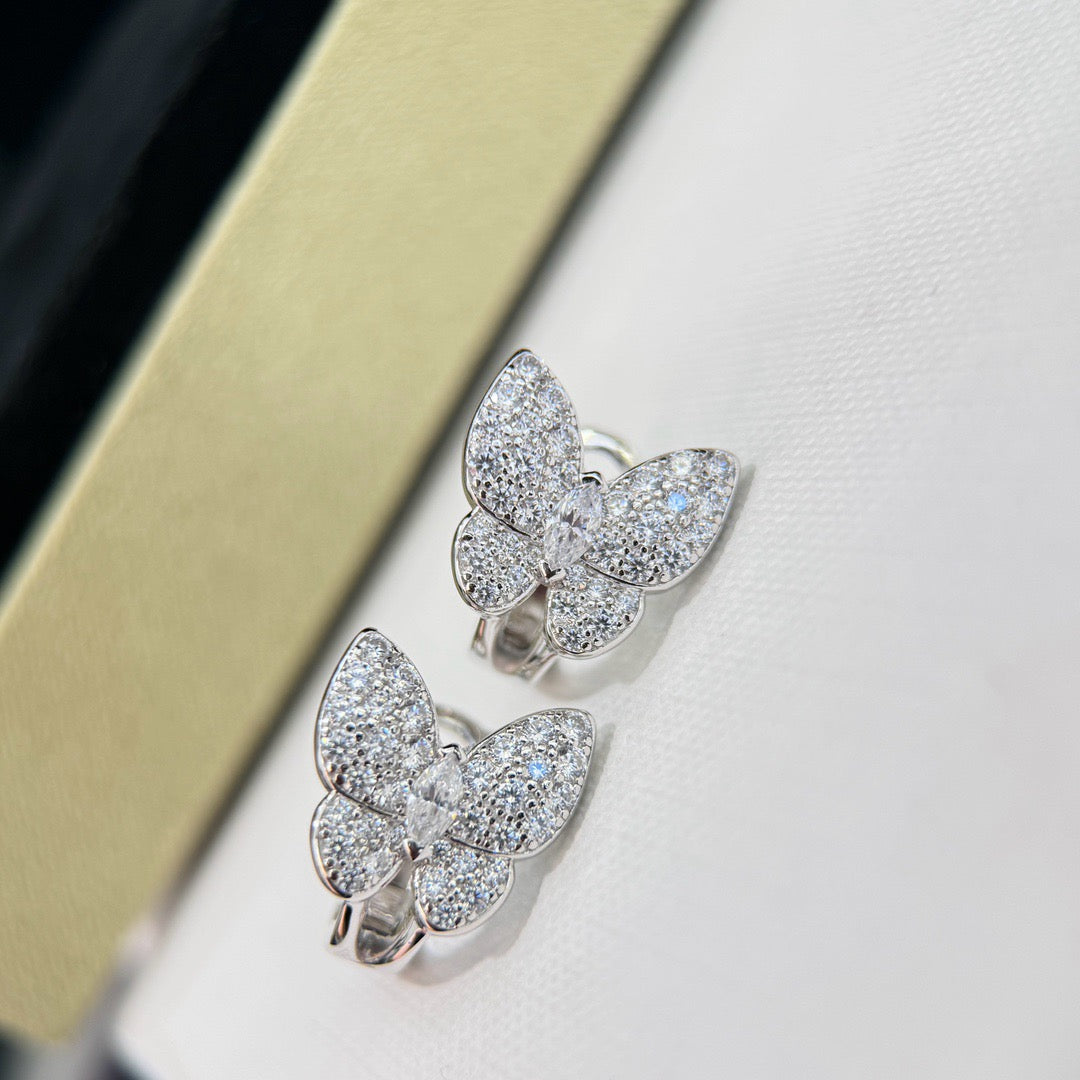 [BIJOUX]BUTTERFLY ALL DIAMOND EARRINGS