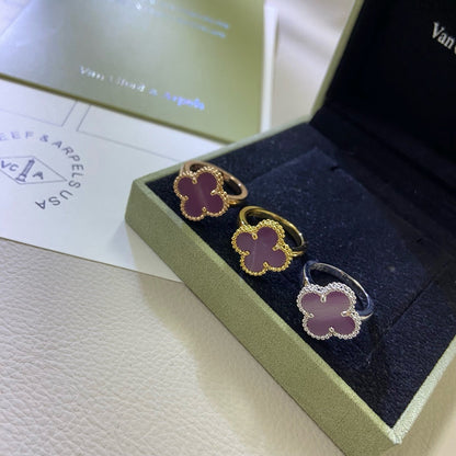 [BIJOUX]CLOVER  PURPLE VIOLET RING