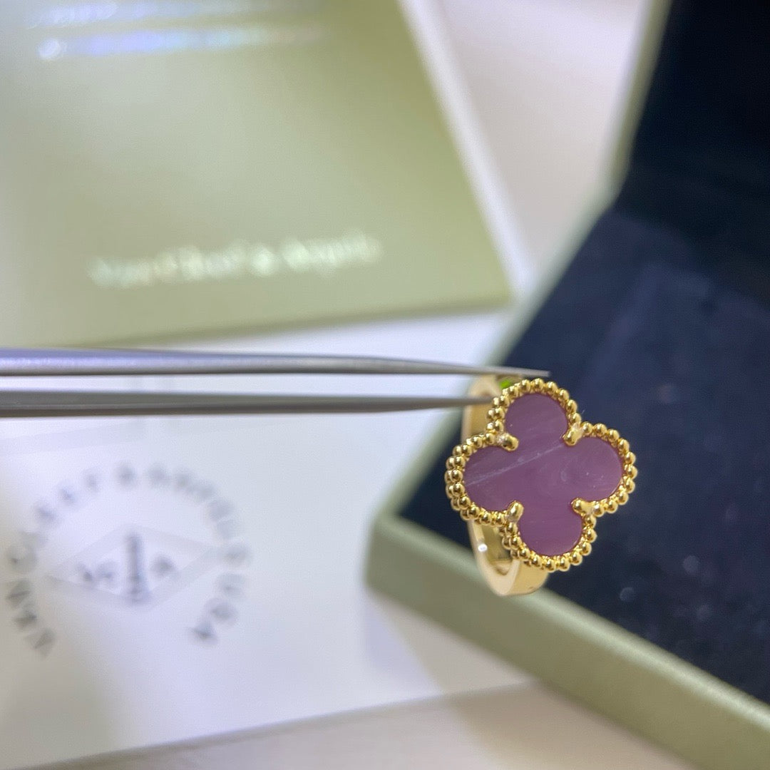 [BIJOUX]CLOVER  PURPLE VIOLET RING