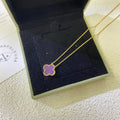[Topon]CLOVER 15MM  PURPLE VIOLET NECKLACE