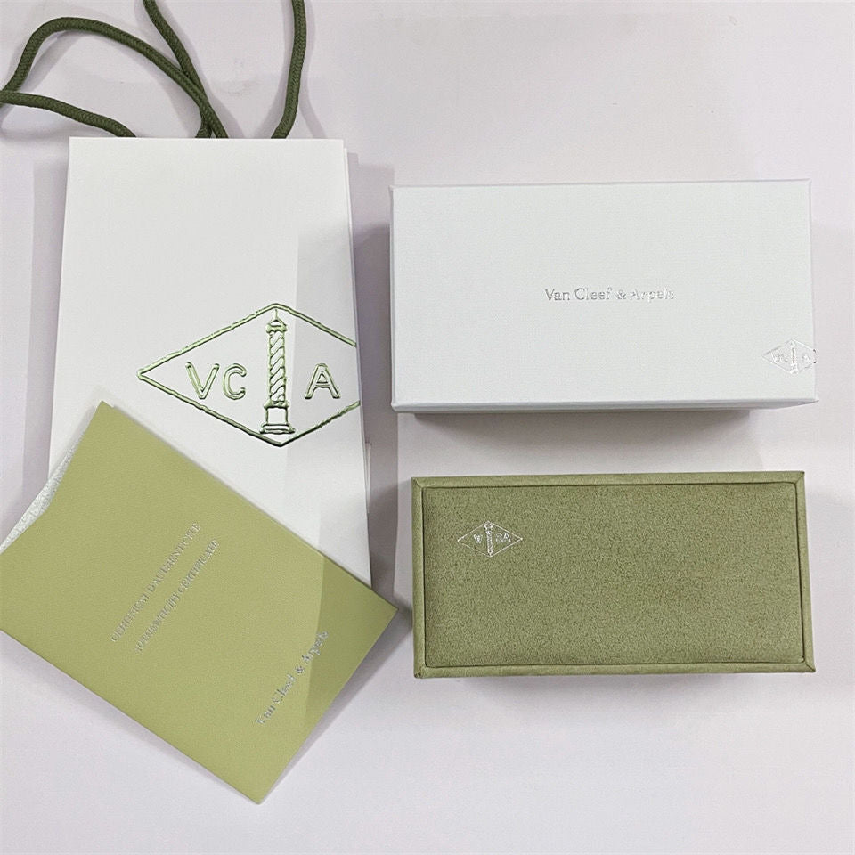 [BIJOUX]Coffret Cadeau Bague Collier Bracelet Trèfle Van Cleef & Arpels