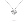 [Topon]CLOVER 15MM LASER NECKLACE SILVER