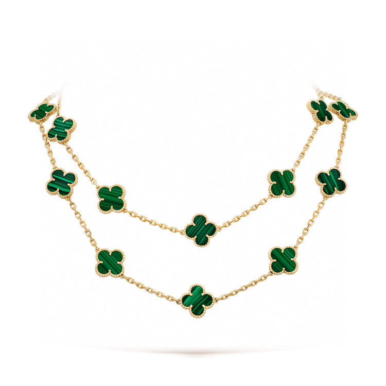 [Topon]CLOVER 20 MOTIFS MALACHITE GOLD