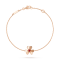 [BIJOUX]FRIVOLE GOLD FLOWER PINK MALACHITE BRACELET
