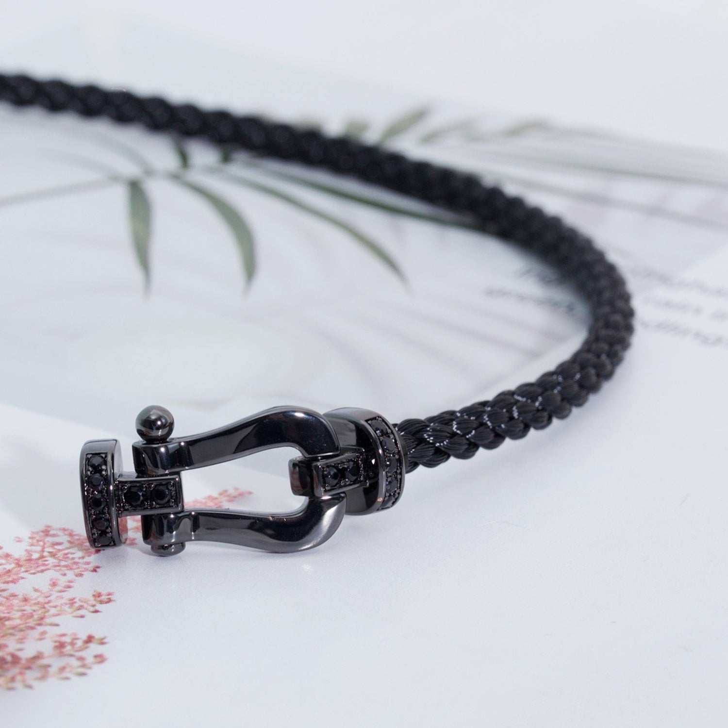 [BIJOUX]FORCE LARGE SERIES HORSESHOE BLACK SAMURAI BRACELET