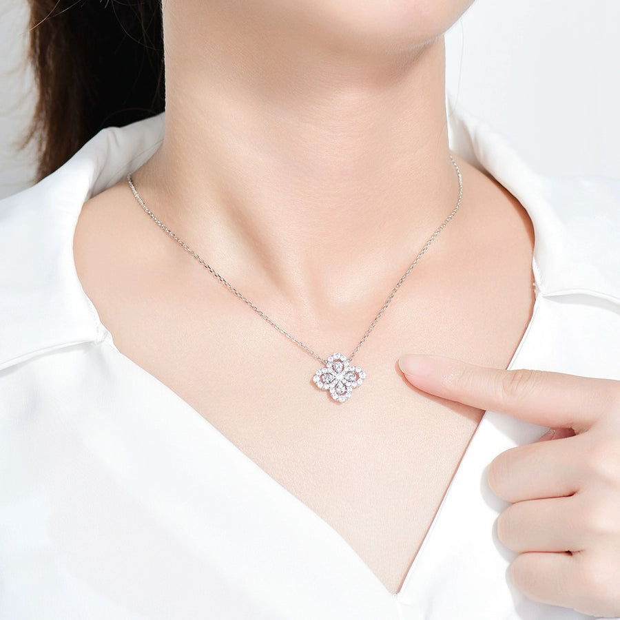 [BIJOUX]LOOP NECKLACE FULL MOTIF DIAMOND 16MM MULTIPLE COLORS