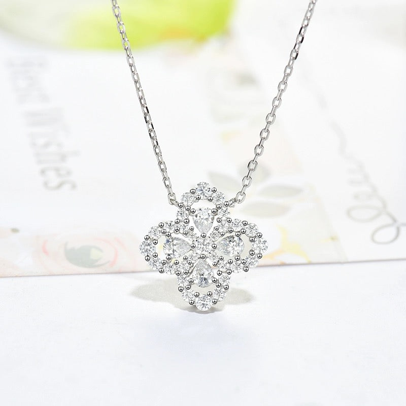 [BIJOUX]LOOP NECKLACE FULL MOTIF DIAMOND 16MM MULTIPLE COLORS