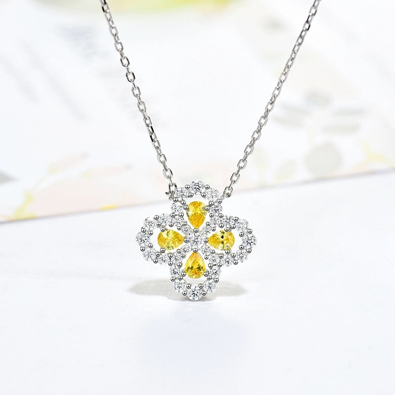 [BIJOUX]LOOP NECKLACE FULL MOTIF DIAMOND 16MM MULTIPLE COLORS