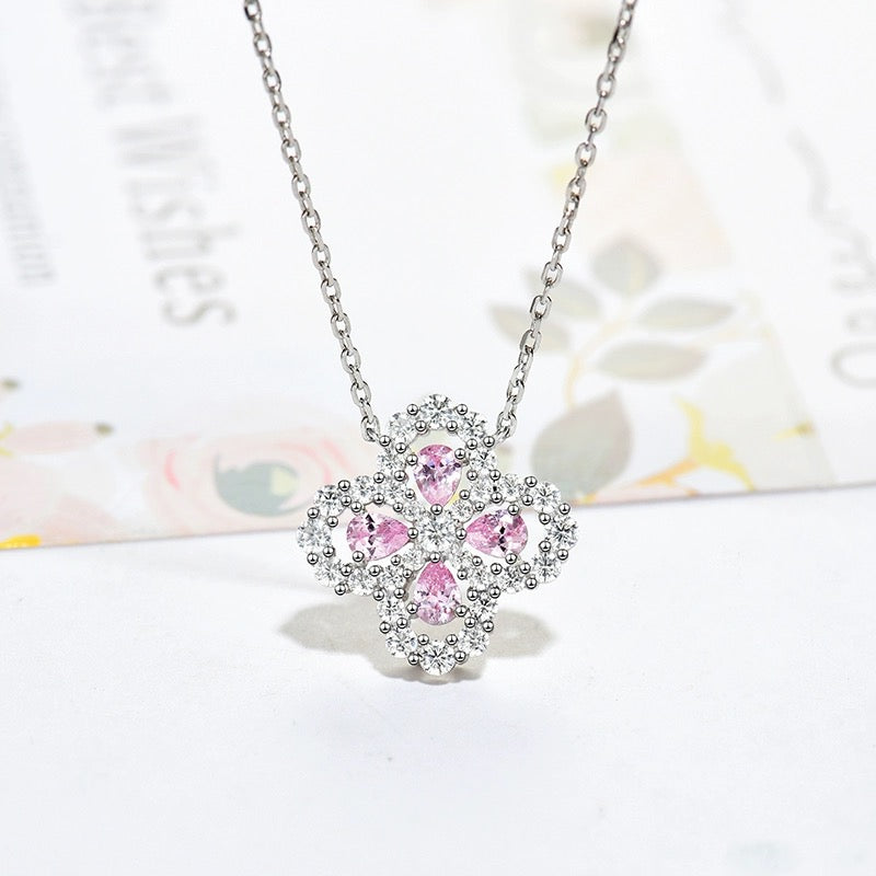 [BIJOUX]LOOP NECKLACE FULL MOTIF DIAMOND 16MM MULTIPLE COLORS