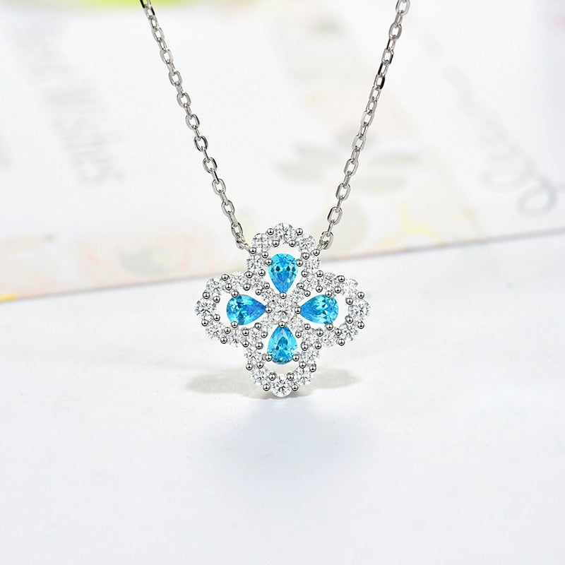 [BIJOUX]LOOP NECKLACE FULL MOTIF DIAMOND 16MM MULTIPLE COLORS