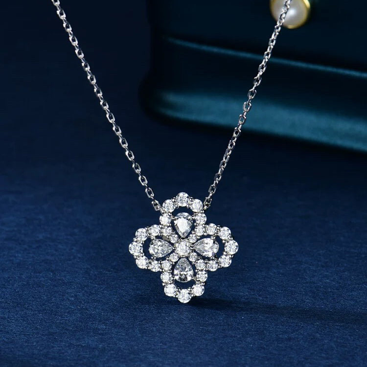 [BIJOUX]LOOP NECKLACE FULL MOTIF DIAMOND 16MM MULTIPLE COLORS