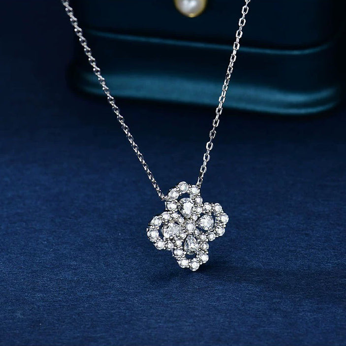 [BIJOUX]LOOP NECKLACE FULL MOTIF DIAMOND 16MM MULTIPLE COLORS