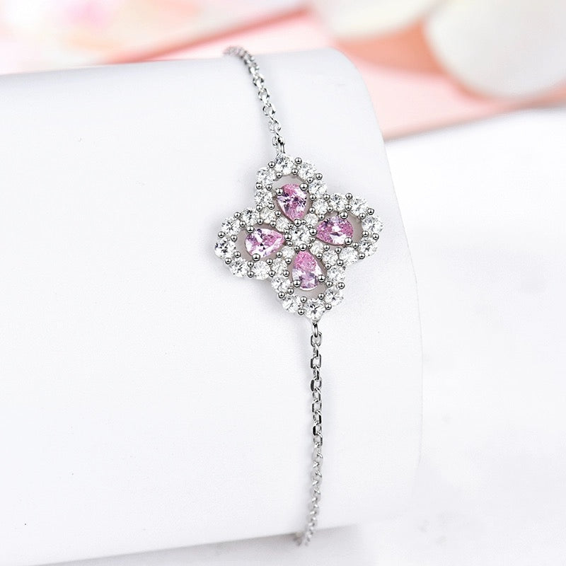 [BIJOUX]LOOP BRACELET FULL MOTIF DIAMOND 16MM SILVE