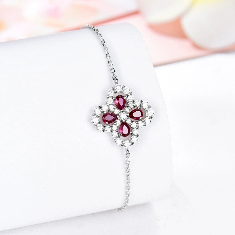 [BIJOUX]LOOP BRACELET FULL MOTIF DIAMOND 16MM SILVE