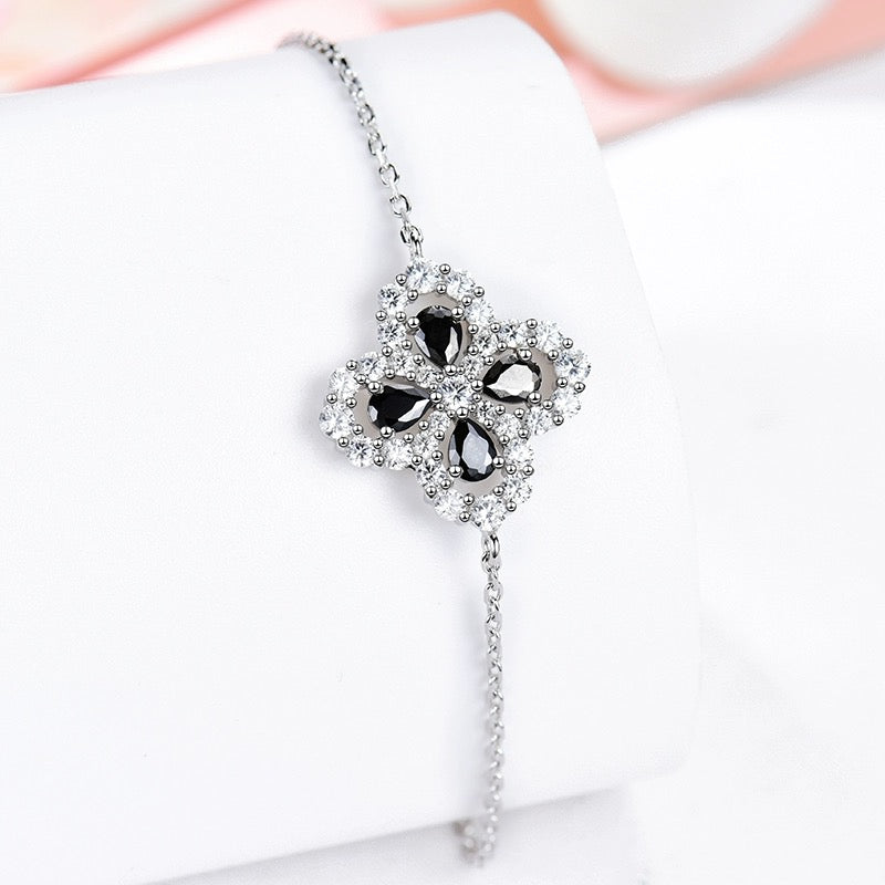 [BIJOUX]LOOP BRACELET FULL MOTIF DIAMOND 16MM SILVE