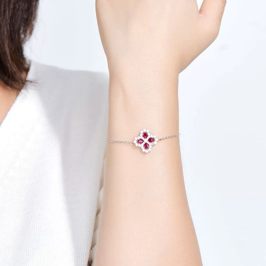 [BIJOUX]LOOP BRACELET FULL MOTIF DIAMOND 16MM SILVE