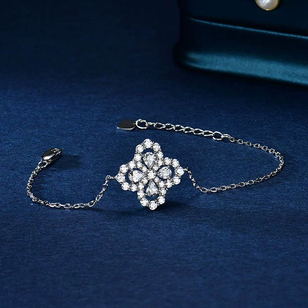 [BIJOUX]LOOP BRACELET FULL MOTIF DIAMOND 16MM SILVE