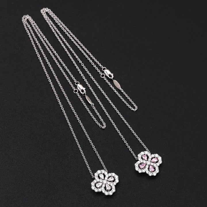 [BIJOUX]LOOP NECKLACE FULL MOTIF DIAMOND 16MM MULTIPLE COLORS