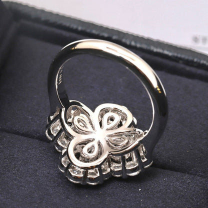 [BIJOUX]LOOP RING FULL MOTIF DIAMOND 16MM SILVER