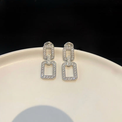 [BIJOUX]LINKS MEDIUM EARRINGS DIAMOND