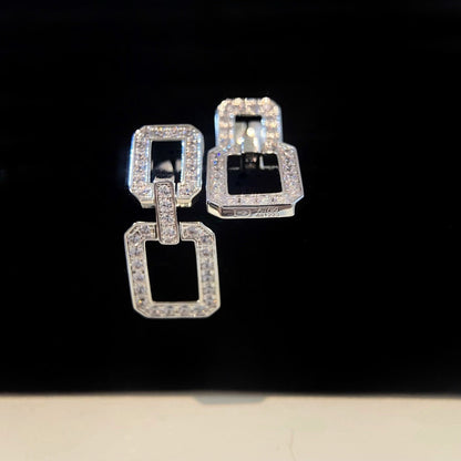 [BIJOUX]LINKS MEDIUM EARRINGS DIAMOND