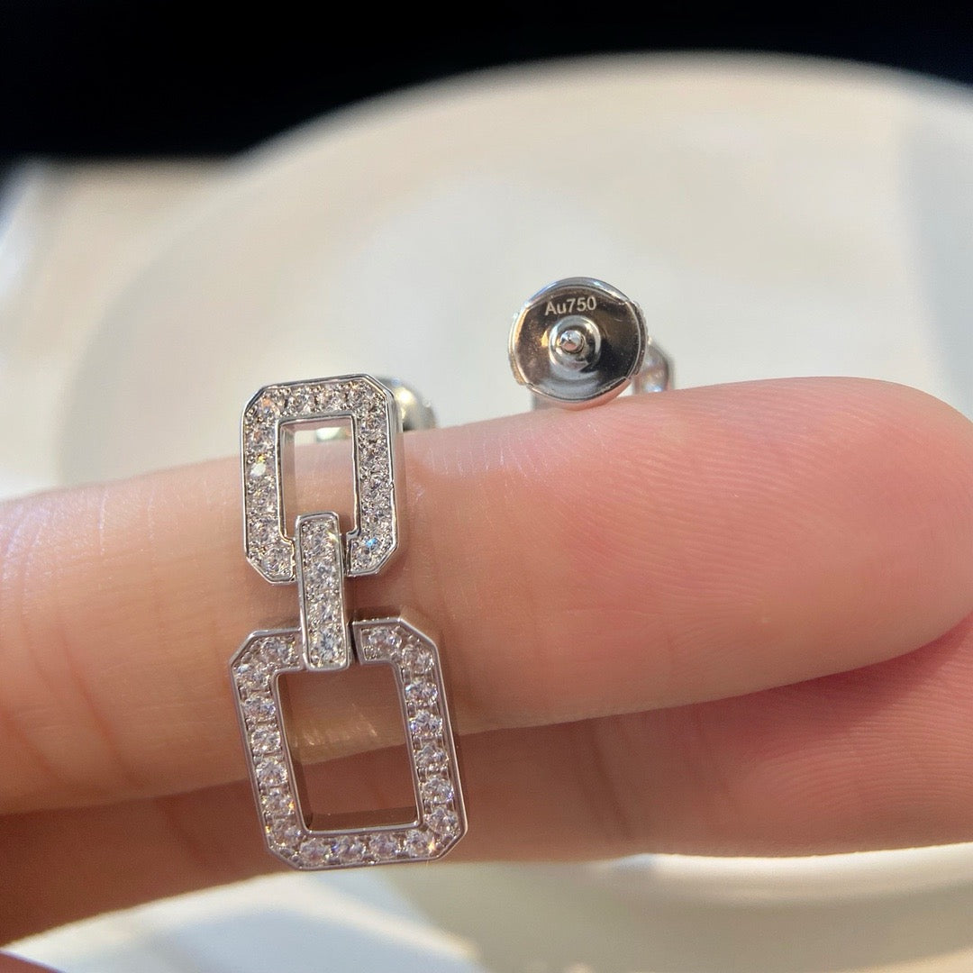 [BIJOUX]リンクス ミディアム イヤリング ダイヤモンド