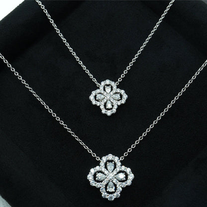 [BIJOUX]LOOP NECKLACE FULL MOTIF DIAMOND COMBINATION