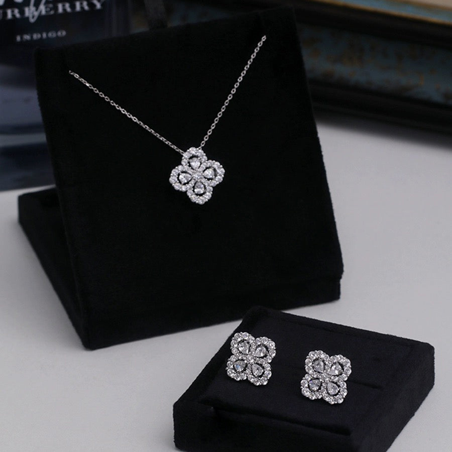[BIJOUX]LOOP NECKLACE FULL MOTIF DIAMOND COMBINATION