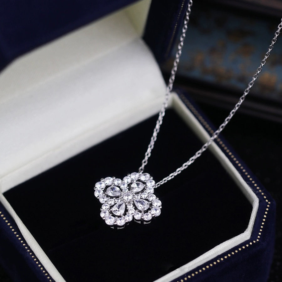 [BIJOUX]LOOP NECKLACE FULL MOTIF DIAMOND COMBINATION
