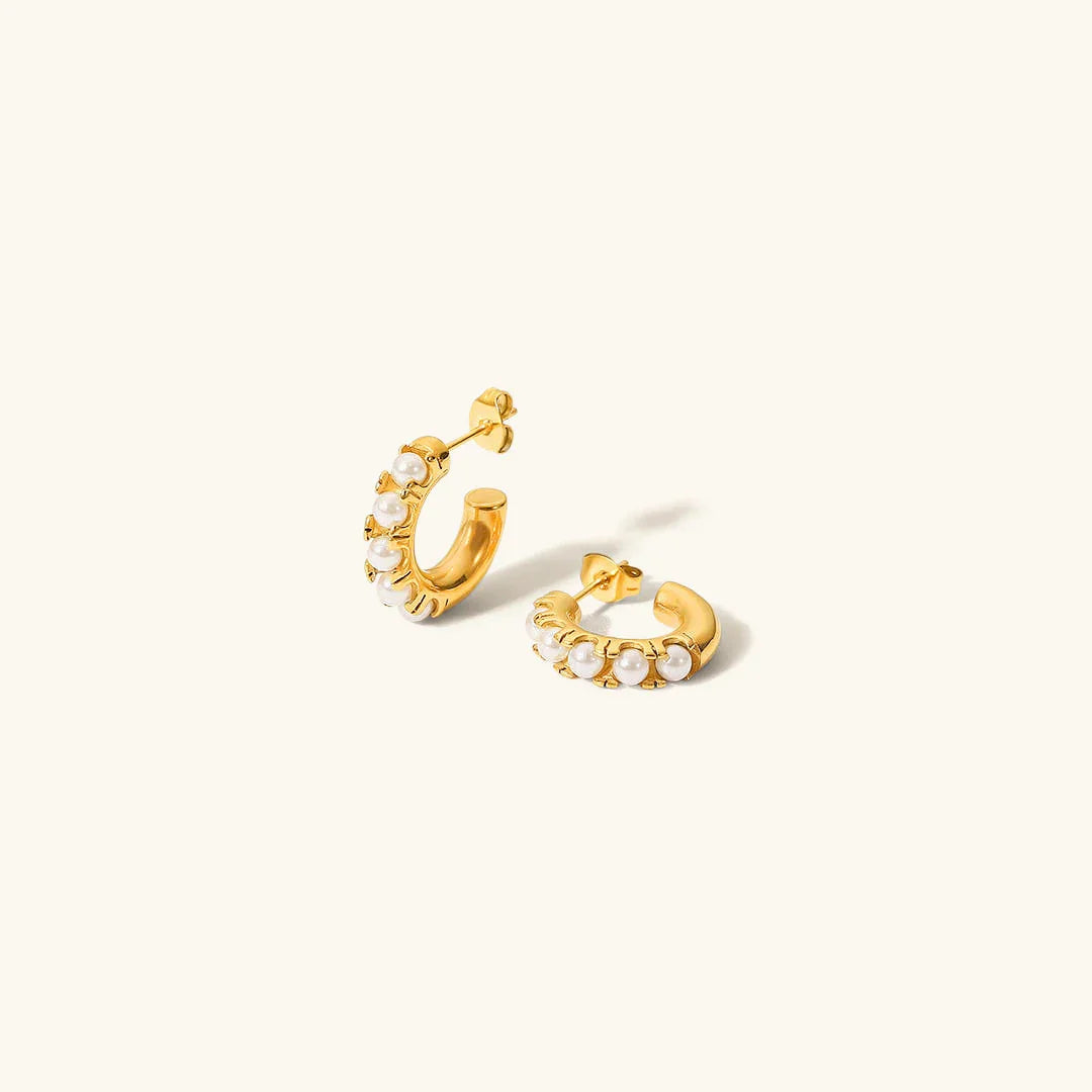 [Topon]Irene Pearl Hoop Earrings