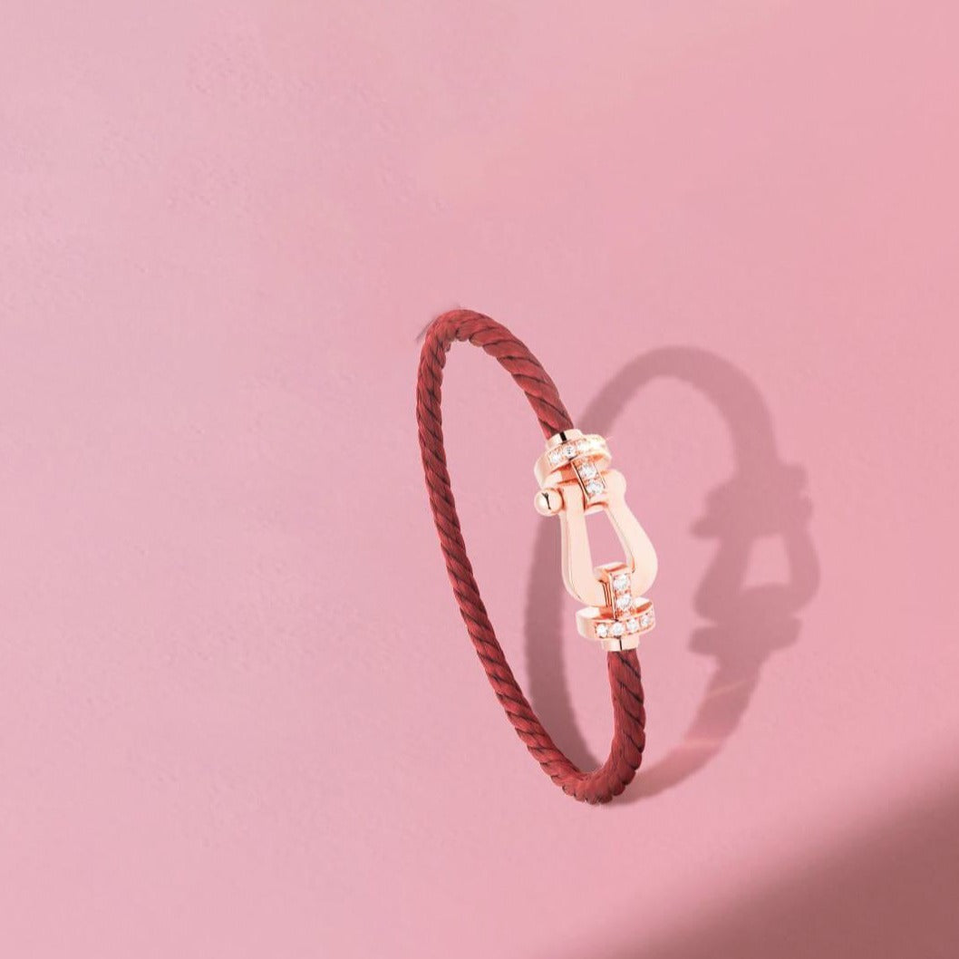 [BIJOUX]FORCE 10 DEMI DIAMANT OR ROSE CORDERI ROUGE GRAND ET MOYEN MODELE