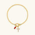 [Topon]Amalia Birthstone Cross Bracelet