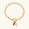 [Topon]Annabella Birthstone Cross Bracelet