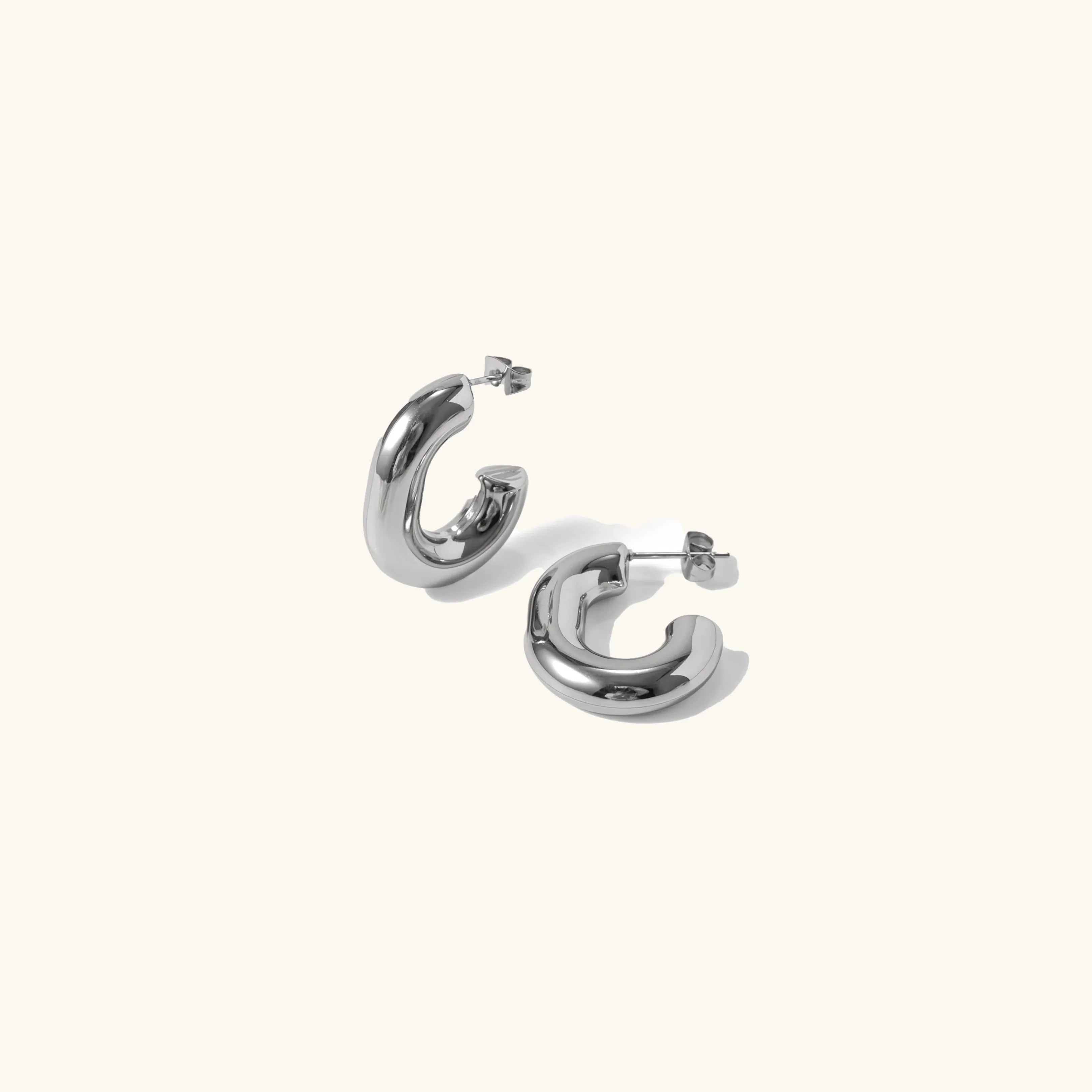 [Topon]Alera Silver Hoops