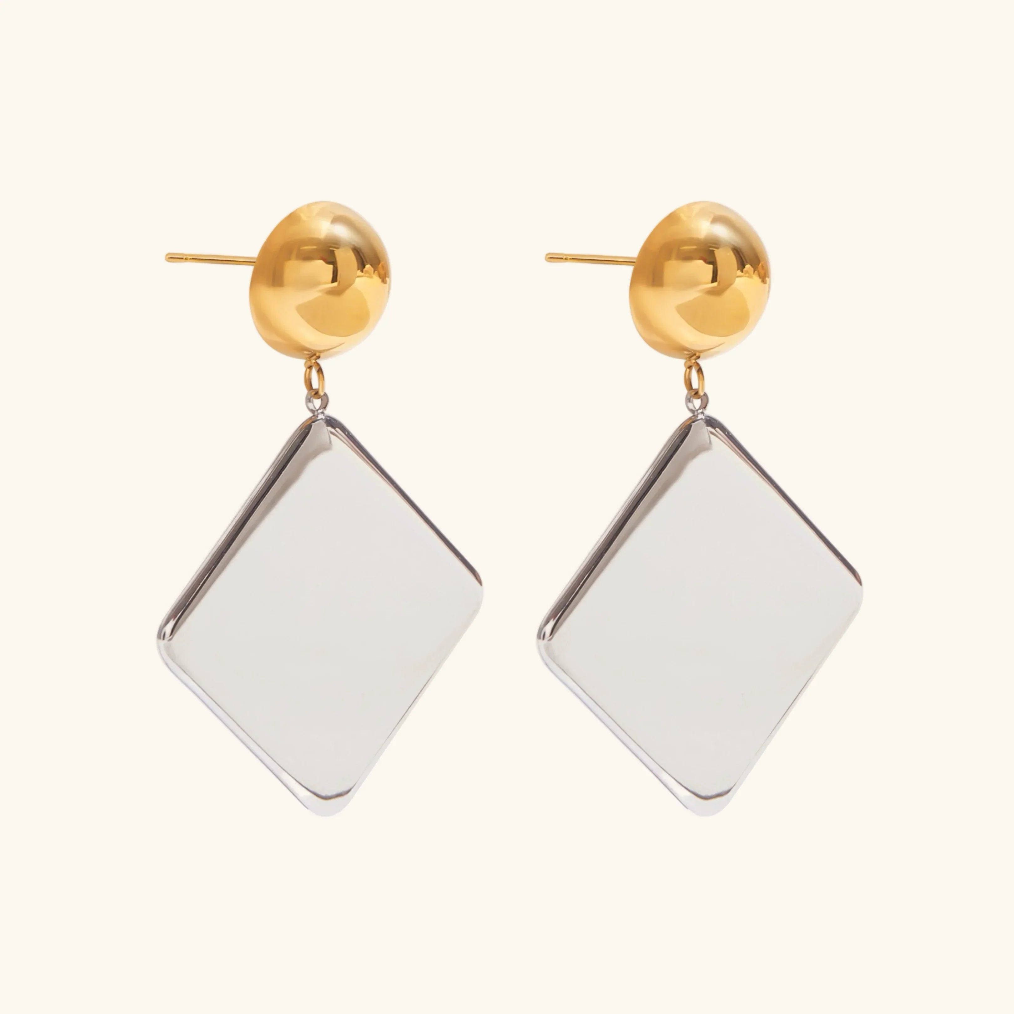 [Topon]Kelly Geometric Drop Earrings